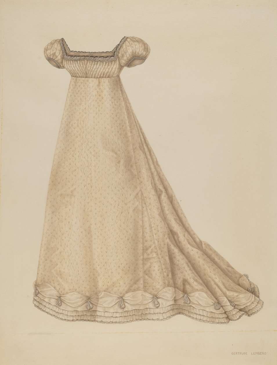 Bröllopsklänning, 19351942. av Gertrude Lemberg