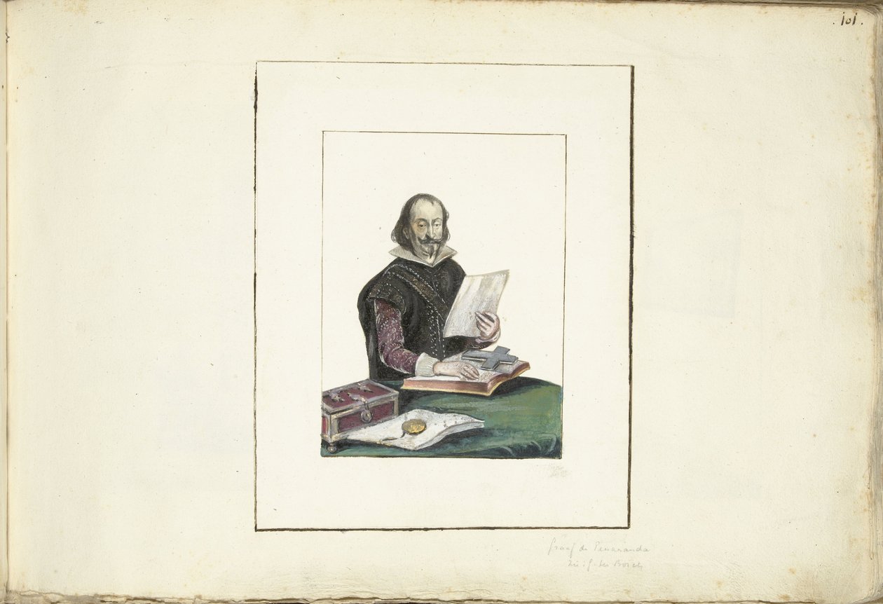 Porträtt av greven av Peñeranda av Gesina ter Borch (possibly)