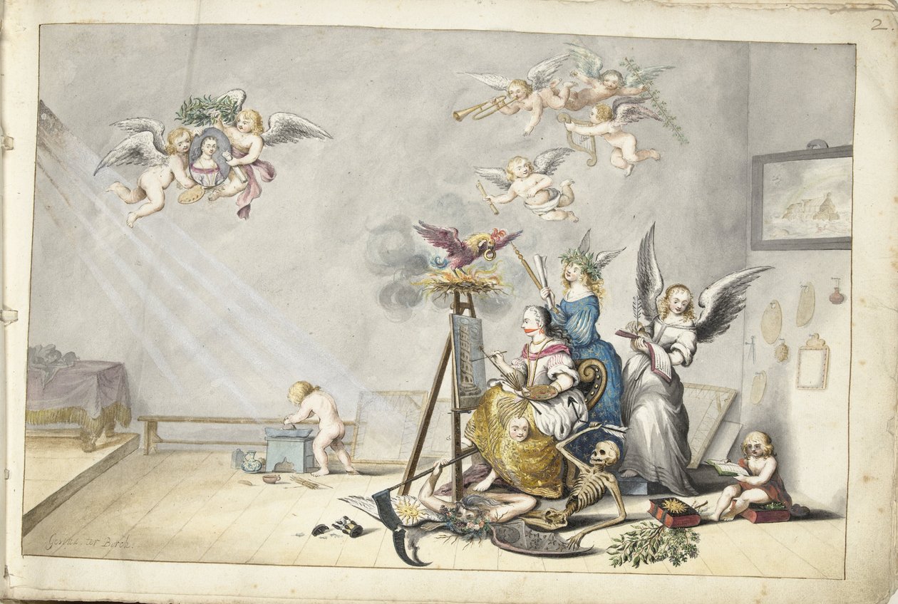 Målningens seger över döden av Gesina ter Borch (signed by artist)