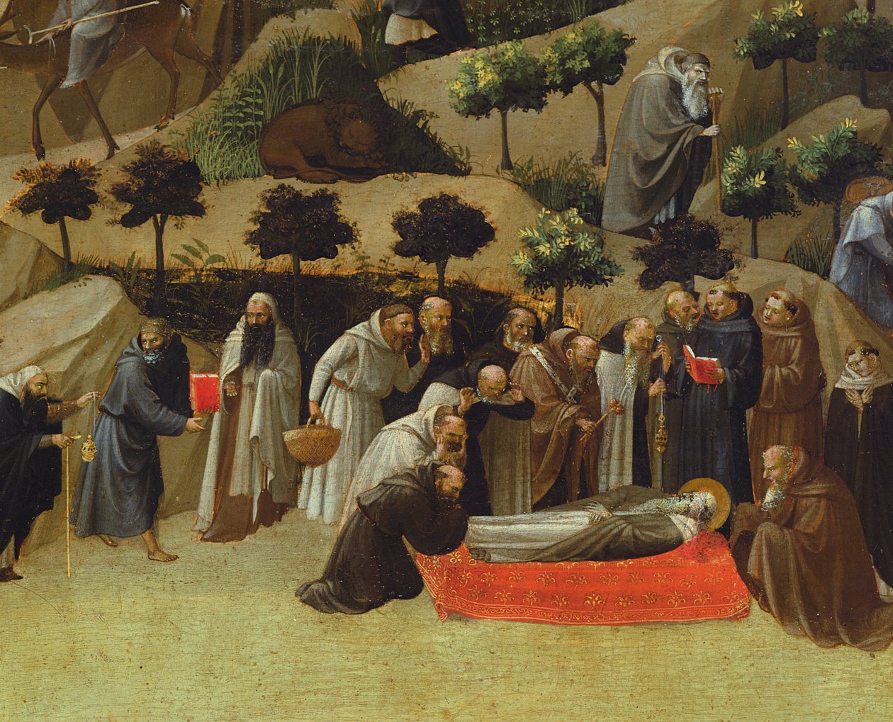 Detalj av Thebaid, ett helgons död, ca 1410 (tempera på panel) av Gherardo Starnina