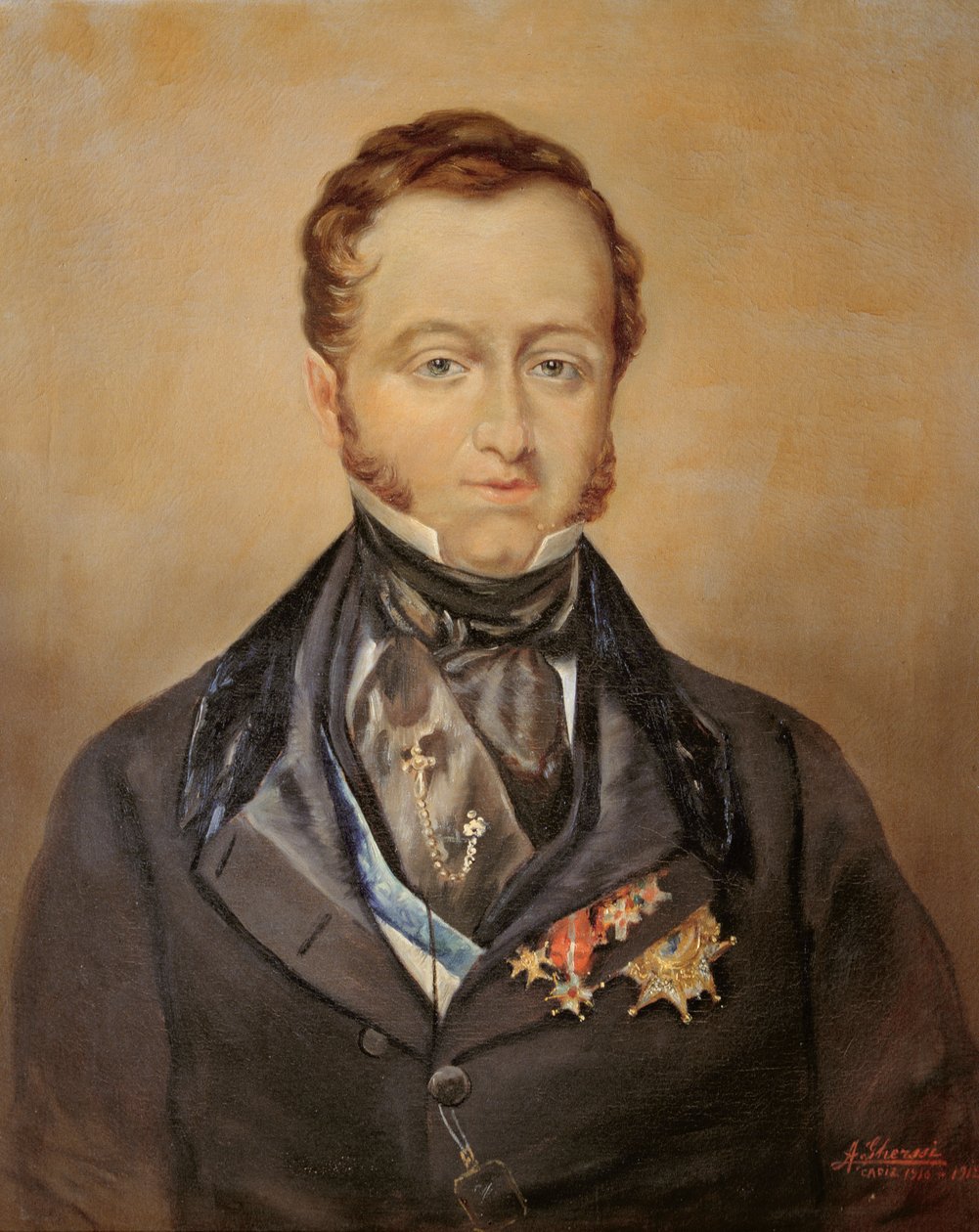 Porträtt av kallad Jose Maria Queipo del Llano Ruiz de Saravia (1768-1843) greve av Toreno av Ghersi (after)