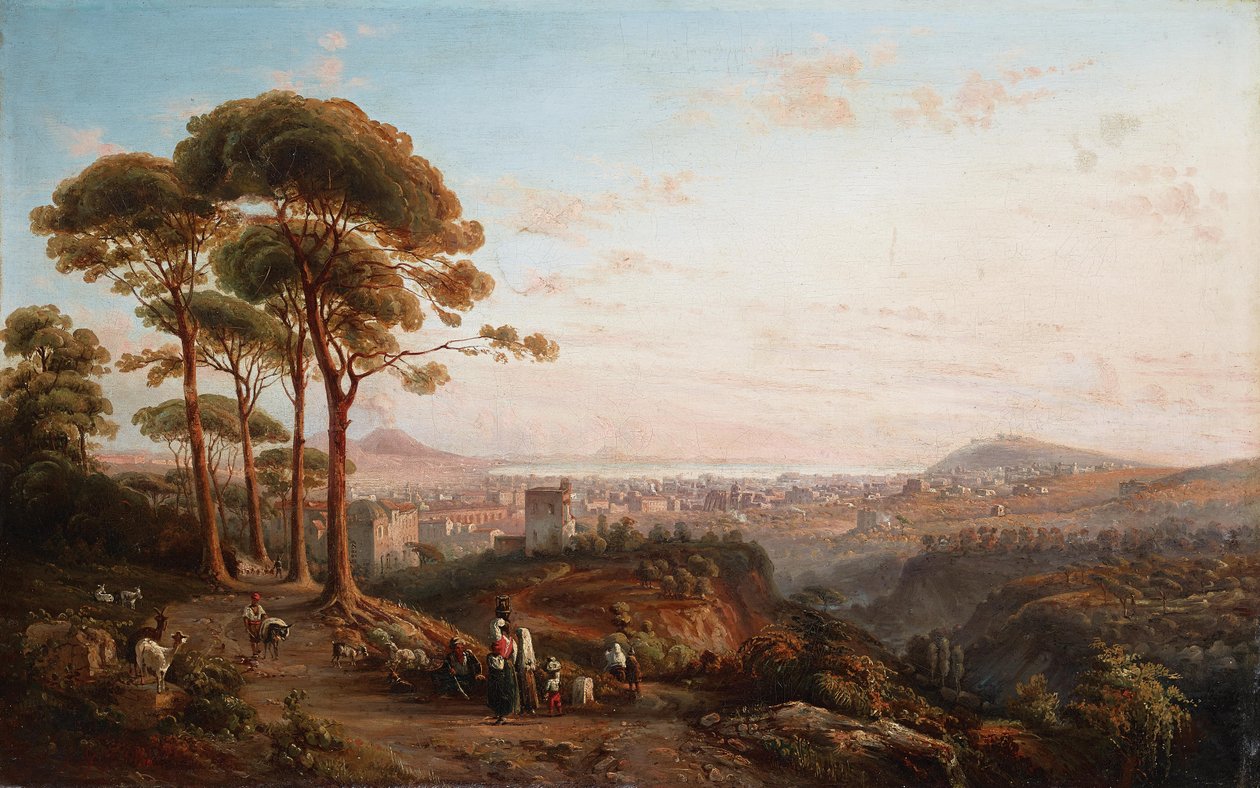 Ansicht von Neapel von La Conocchia aus av Giacinto Gigante
