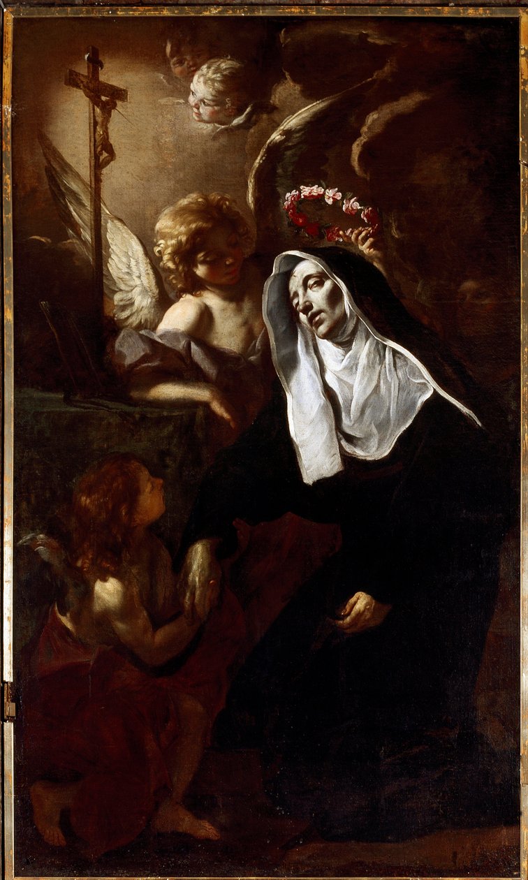 Saint Rita de Cascia i extas (Målning av Giacinto Brandi
