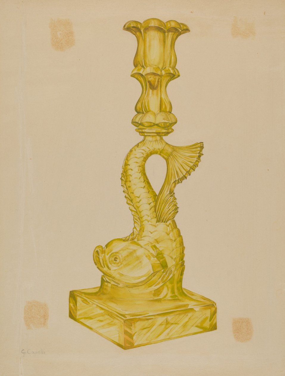Delfinljusstake av Giacinto Capelli