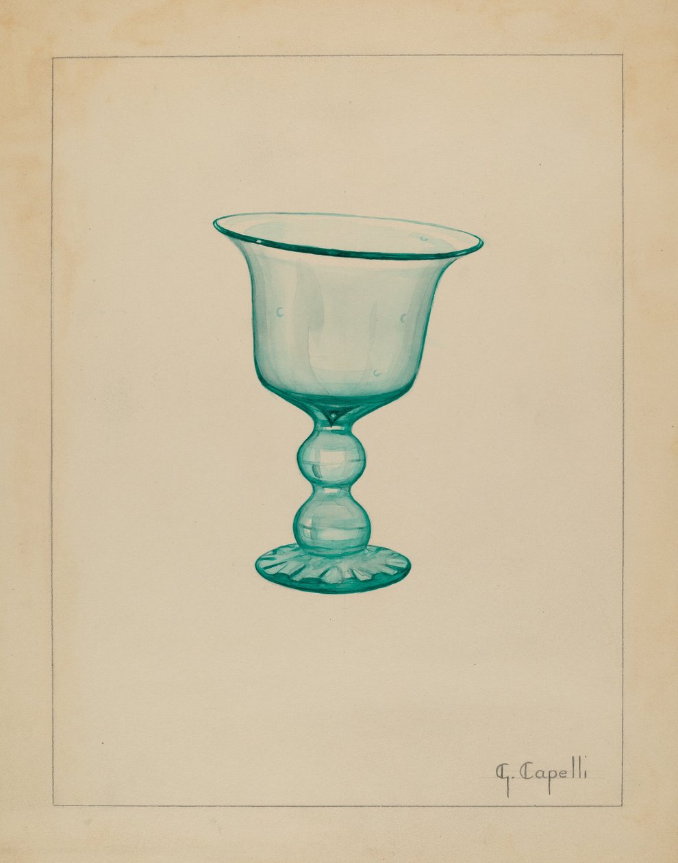 Bägare, c. 1936. av Giacinto Capelli
