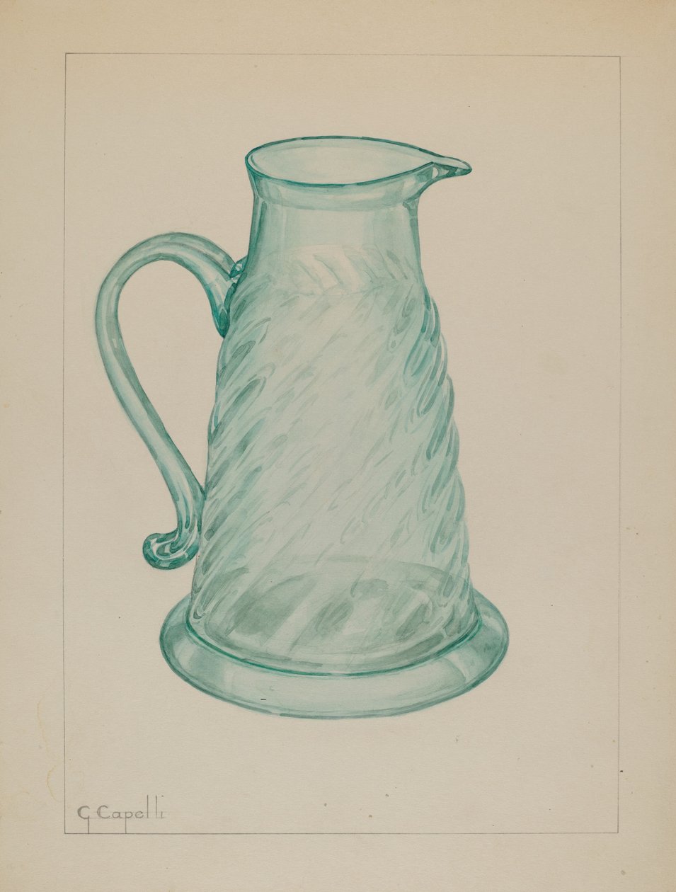 Melasskanna, ca. 1937. av Giacinto Capelli