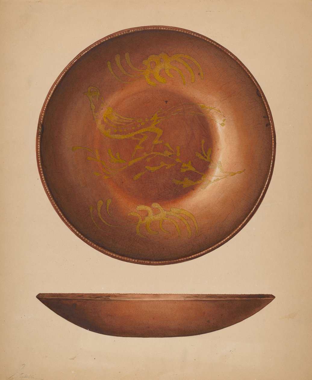 Tallrik, c. 1939. av Giacinto Capelli