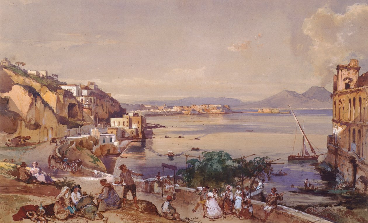 Posilippo Road, Neapel av Giacinto Gigante