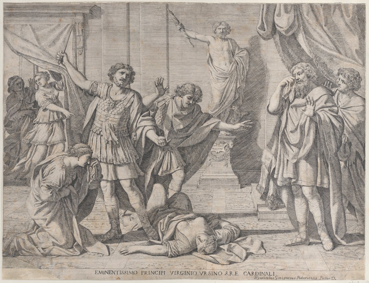 Virginias död, 1630-80. av Giacinto Gimignani