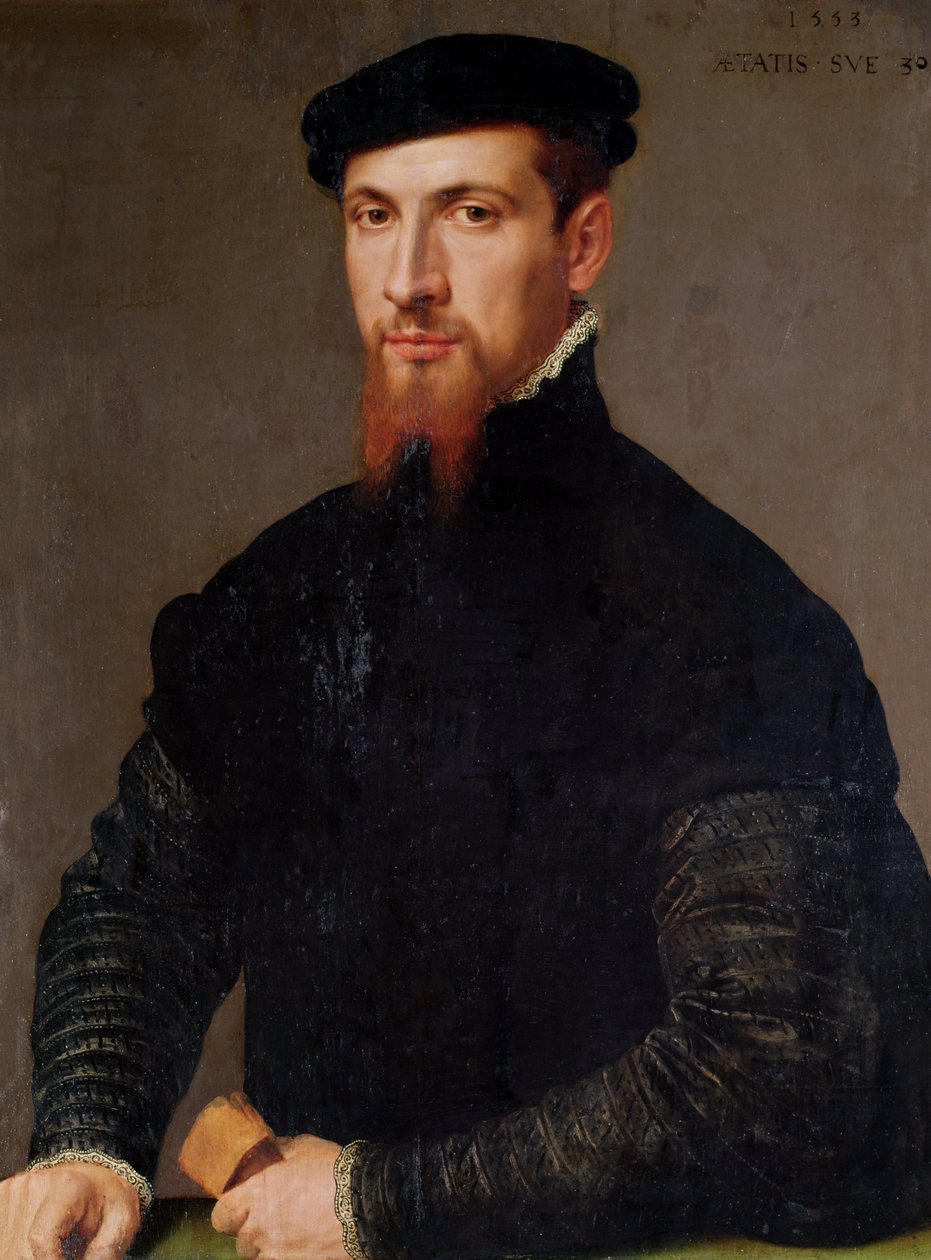 Porträtt av Simon Renard (ca 1513-73) 1553 av Giacomo Antonio Moro