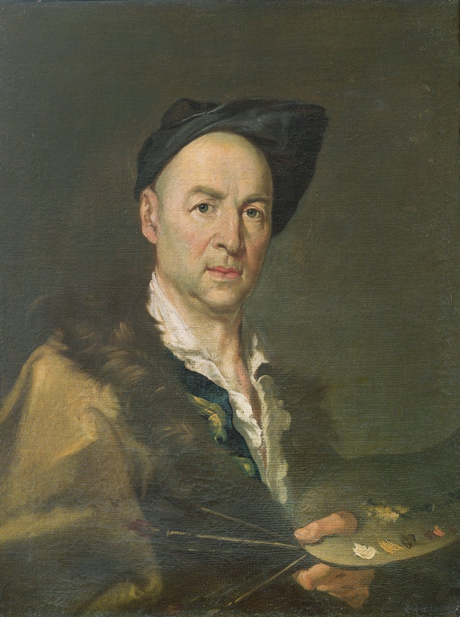 Porträtt av en målare, 1745-1755 av Giacomo Ceruti