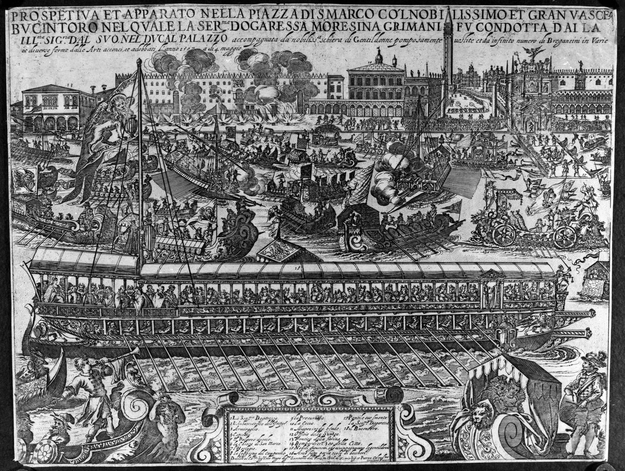 Kröning av Dogaressa Morosina Morosini-Grimani, 1597 av Giacomo Franco
