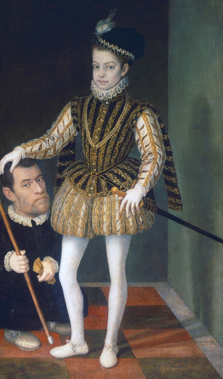 Porträtt av Charles Emmanuel I som barn (Rivoli av Giacomo (1509 73) Vighi
