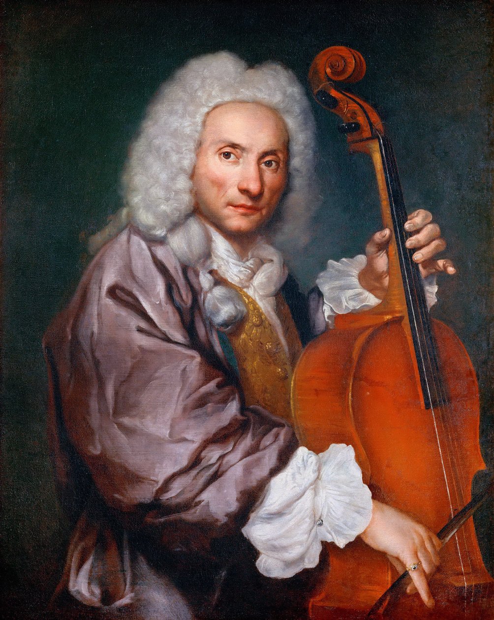 Barock: Porträtt av en cellist av Ceruti, Giacomo Antonio (1698-1767), ca. 1745. Olja på duk, 92x74. Konsthistoriska museet, Wien av Giacomo Ceruti