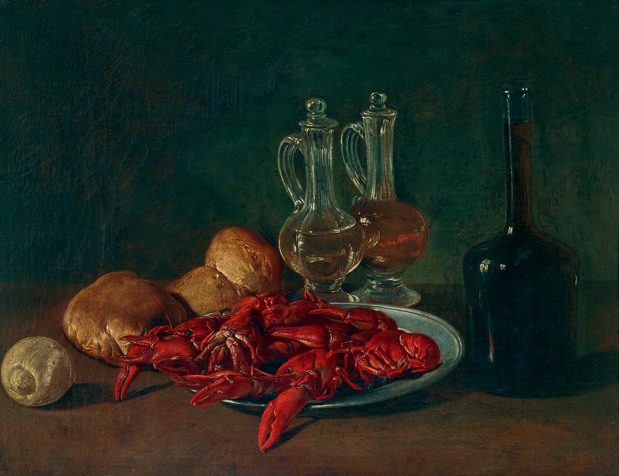 Räkor på en tallrik av Giacomo Ceruti