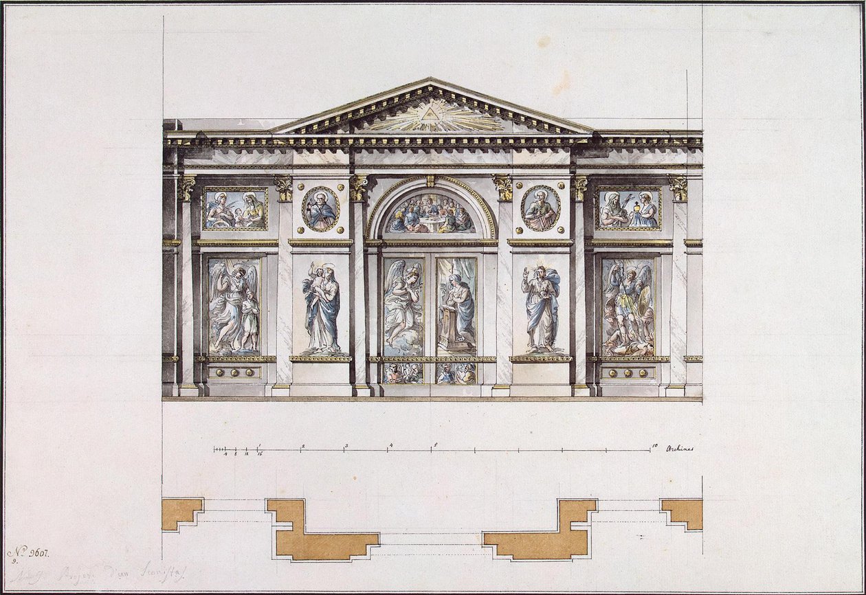 Ikonostas i Smolnyj-klostret för uppståndelsen i St. Petersburg, 1780-talet av Giacomo Antonio Domenico Quarenghi