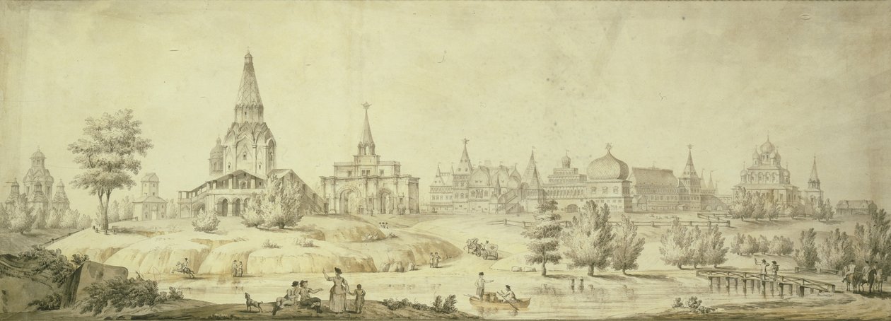 Utsikt över Kolomenskoye, 1795 av Giacomo Antonio Domenico Quarenghi