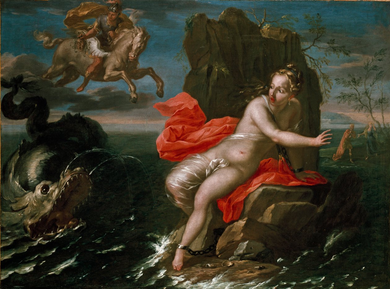 Perseus och Andromeda, 1600-1700-talet av Giacomo Bolognini