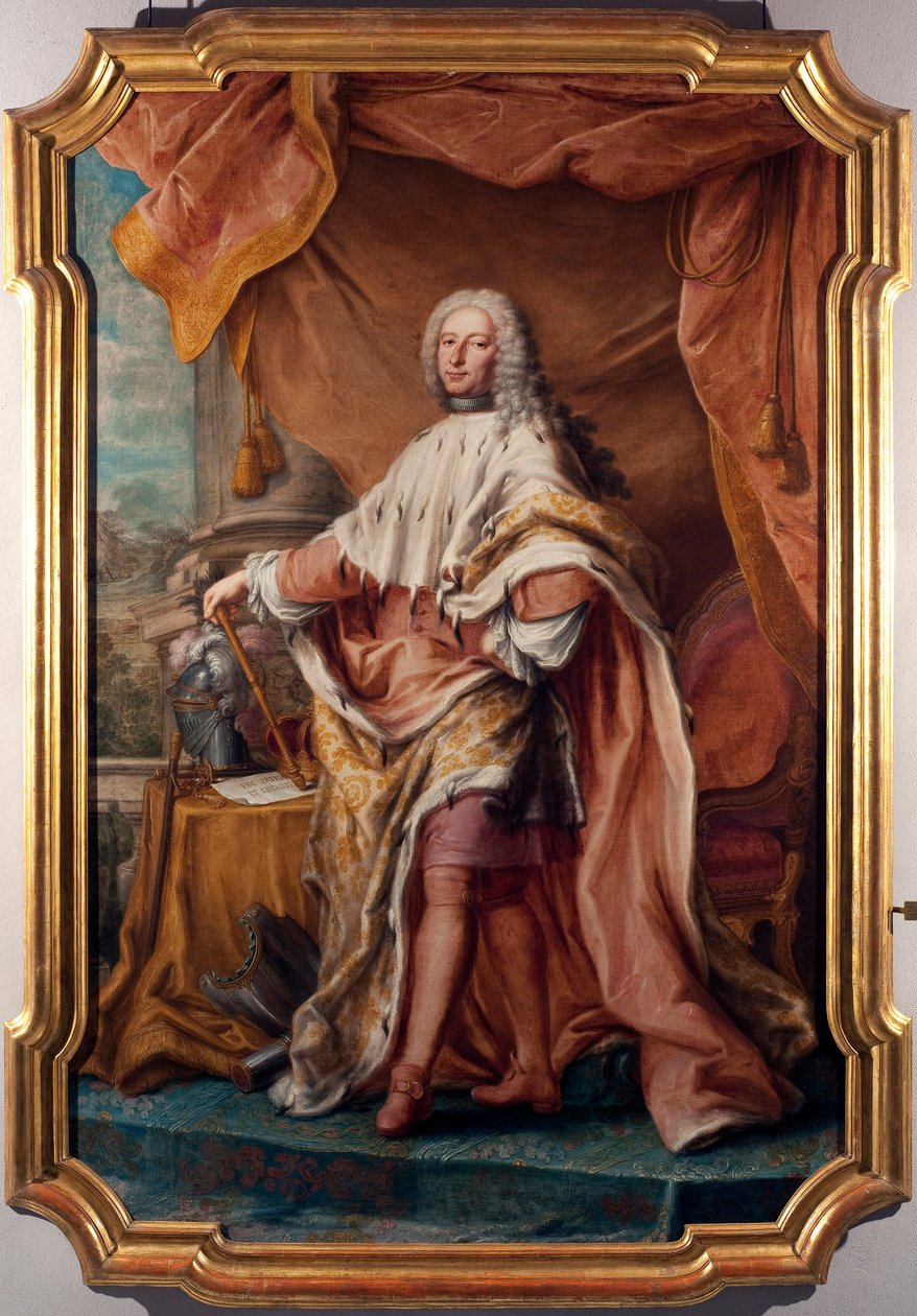 Porträtt av genernas doge Gian Francesco II Brignole Sale (Brignole-Sale) (1695-1748) Målning av Jacopo (o Giacomo) Antonio Boni (1688-1766) 1747-1748 Sön. 266x179 cm Genes, Musei (ex di Strada Nuova) Röda palatset) av Giacomo Boni