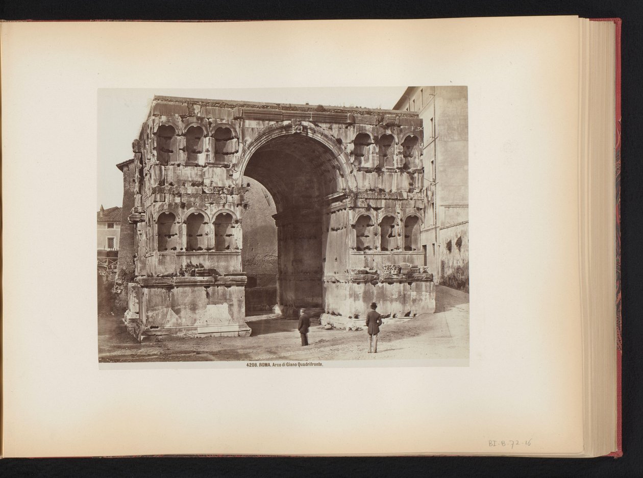 Janus båge i Rom, Italien Roma. Arco di Giano quadrifronte (titel på objekt) av Giacomo Brogi