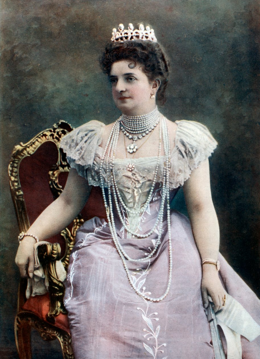 Margherita av Savojen, drottning gemål av Italien, sent 1800-tidigt 1900-tal av Giacomo Brogi