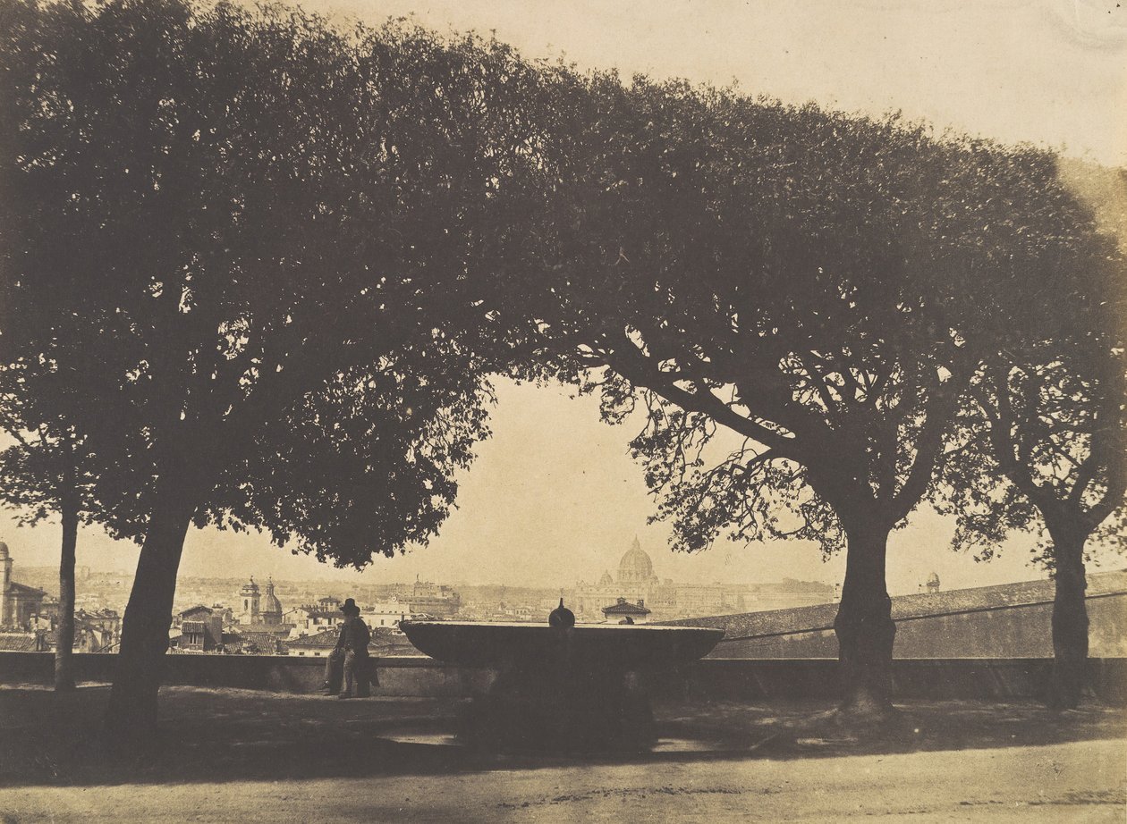 Utsikt från den franska akademin vid Villa Medici, ca. 1852. av Giacomo Caneva