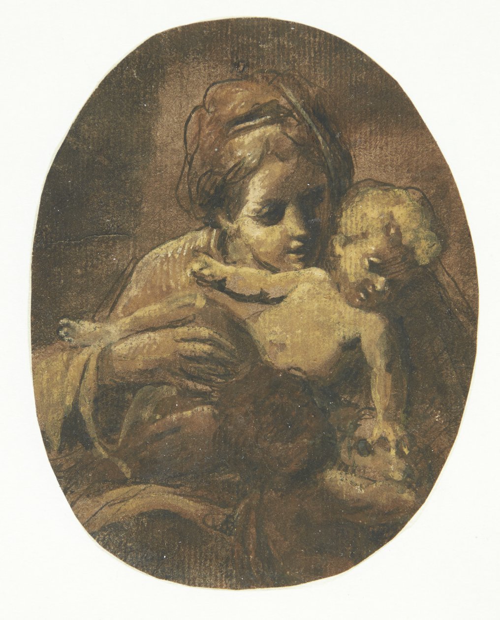Madonna med barn av Giacomo Cavedone