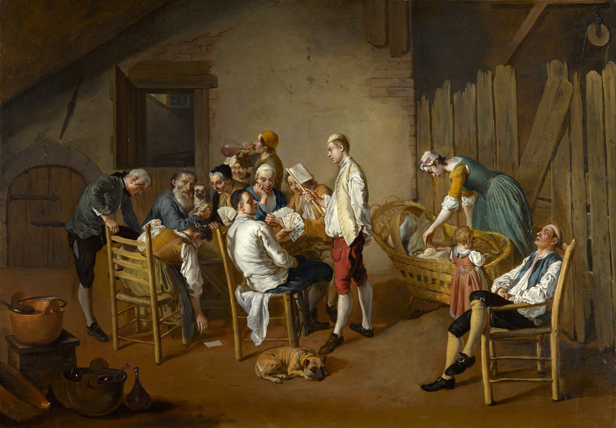Kortspelet, ca 1738-1750 av Giacomo Ceruti