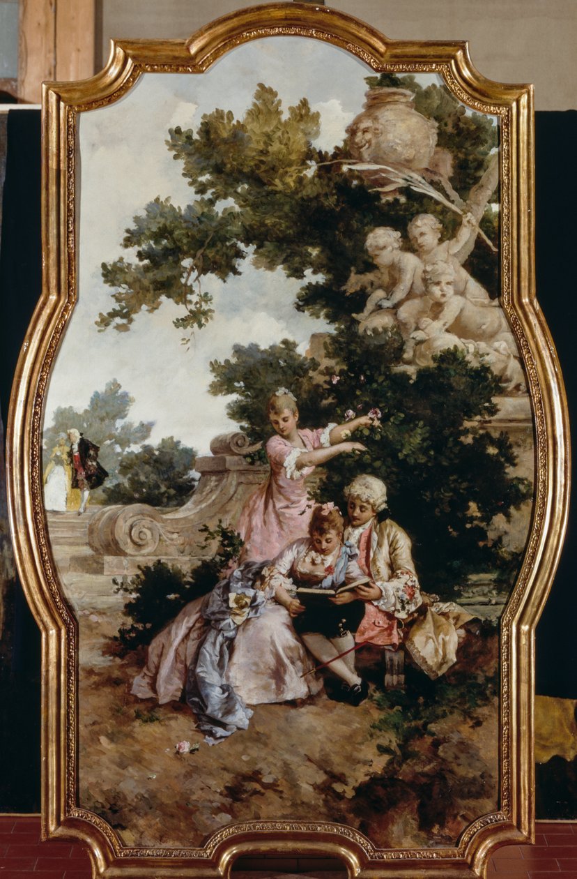 Spring, av Giacomo Favretto (1849-1887), olja på duk av Giacomo Favretto