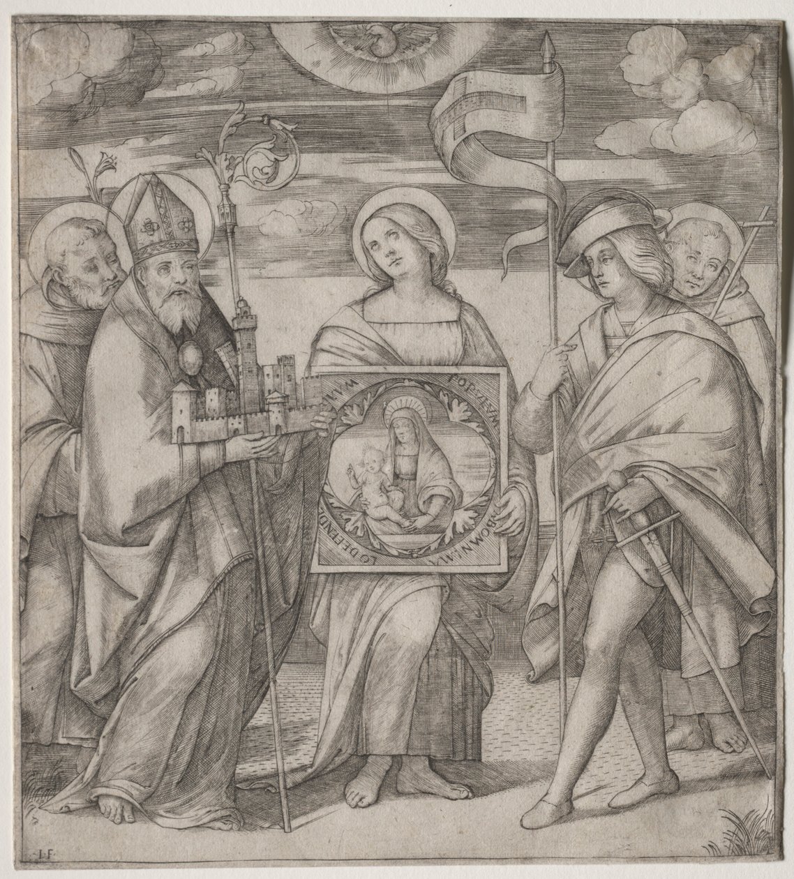 Skyddshelgonen av Bologna, ca. 1515-1520. av Giacomo Francia