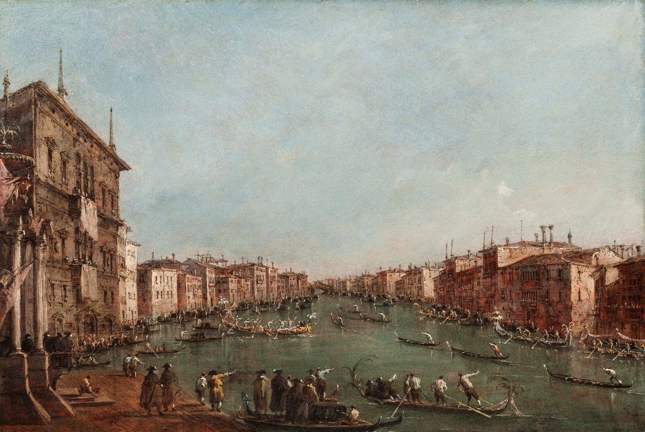 En regatta på Canal Grande, Venedig av Giacomo Guardi