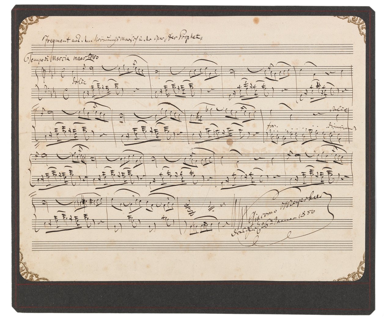Meyerbeer fragment från Kröningsmarschen av Giacomo Meyerbeer