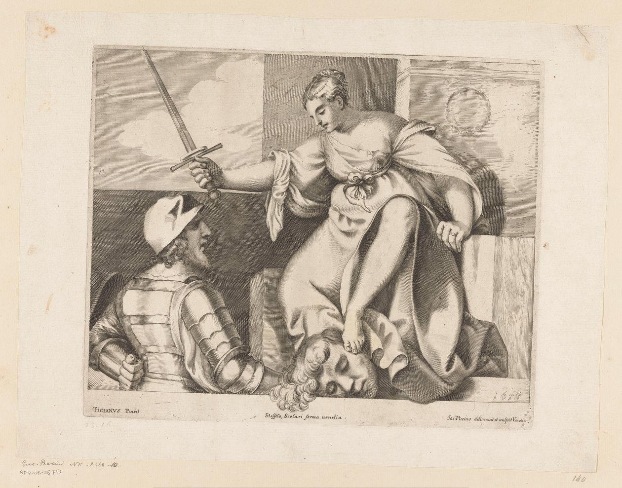 Judith med huvudet av Holofernes Rättvisa (Justitia) av Giacomo Piccini