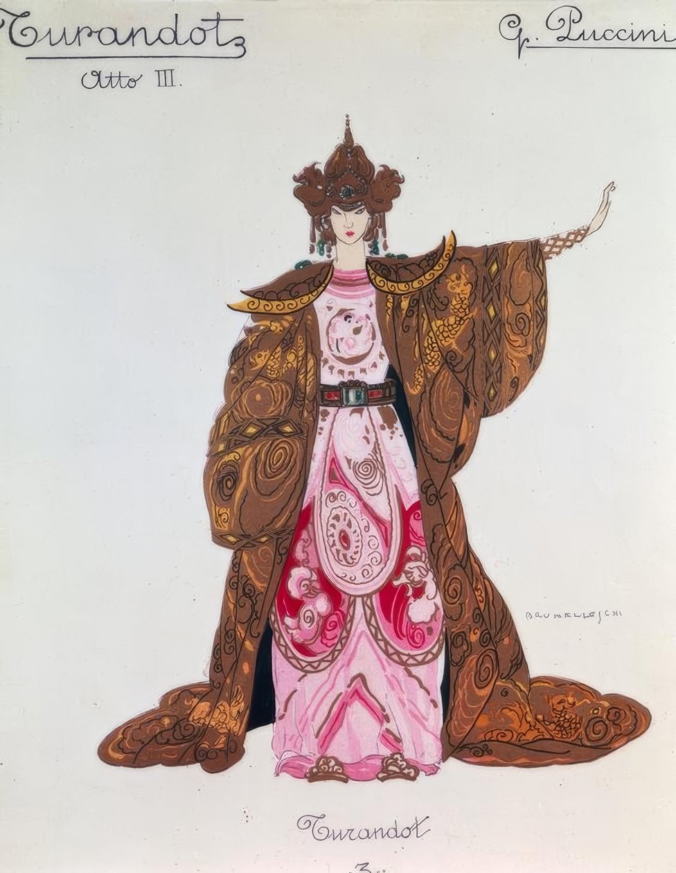 Statyett av Turandot i 3:e akten av Giacomo Puccini