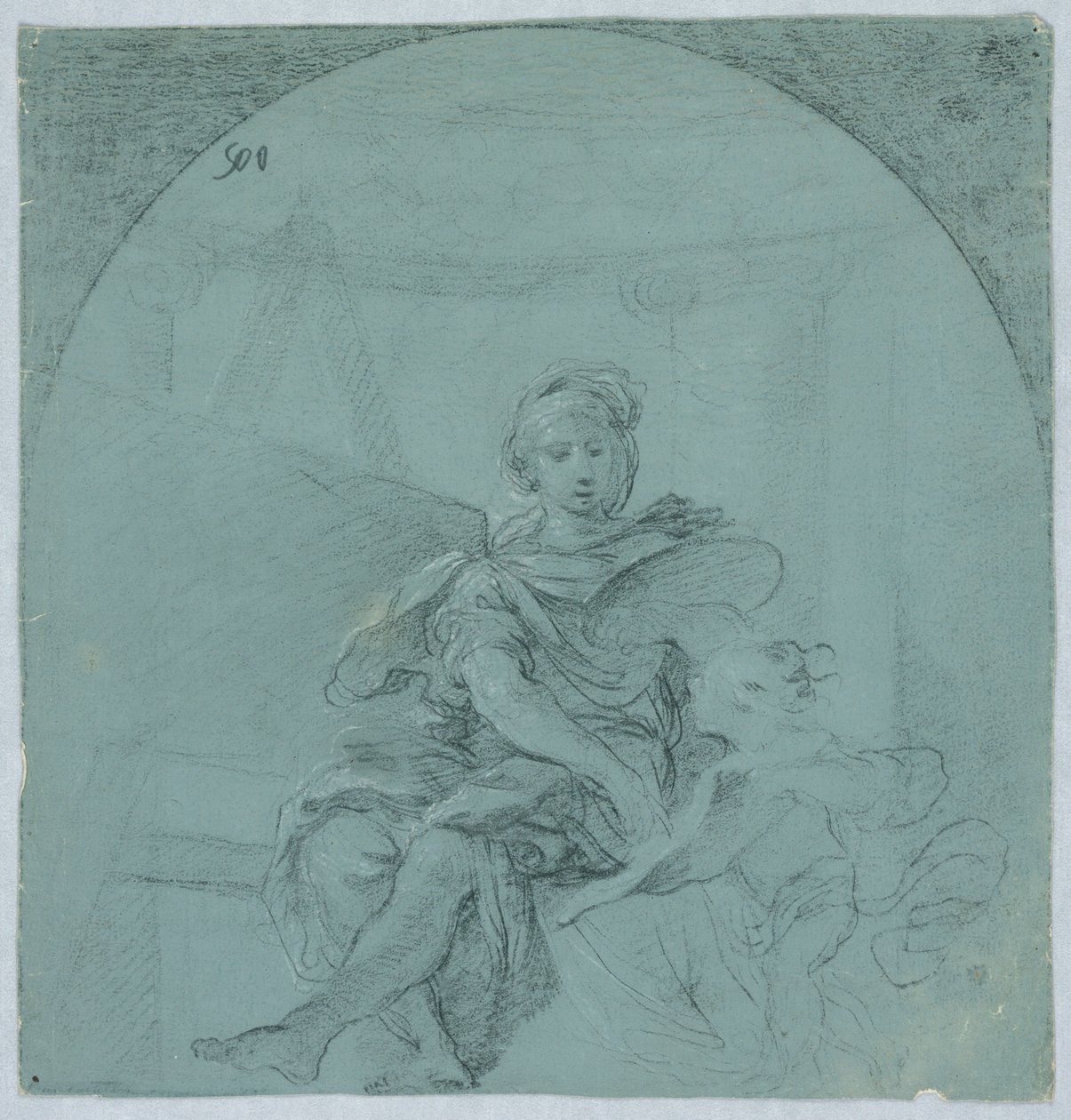 Design för Allegory of Painting av Giacomo Zampa