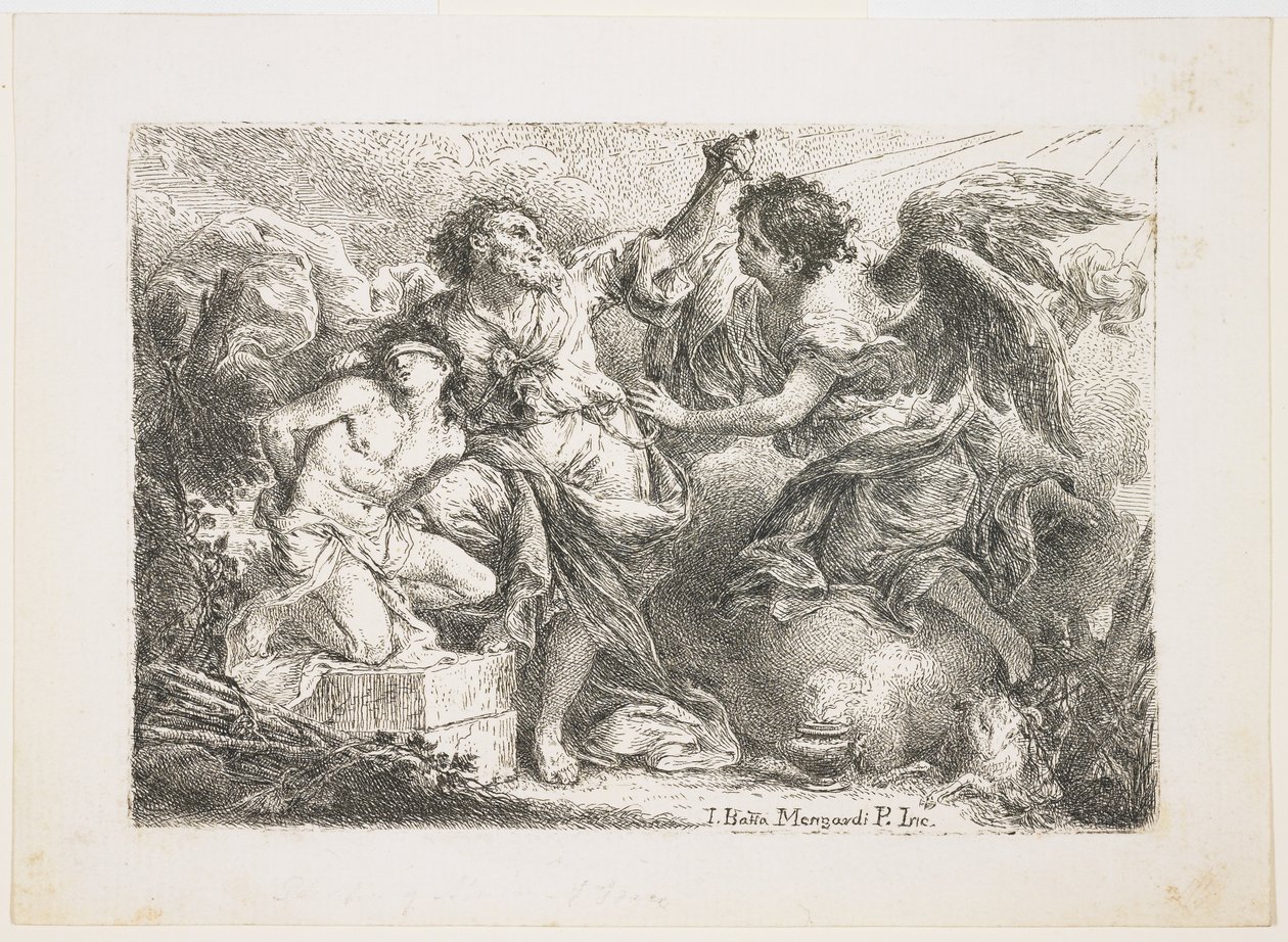 Abraham offrar Isak av Giambattista Mengardi