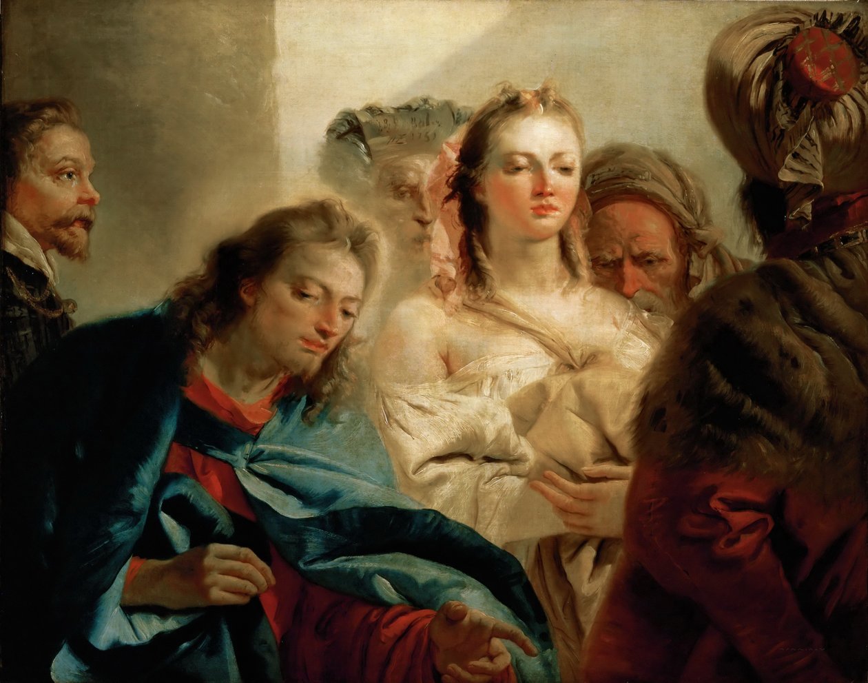 Kristus och kvinnan tagen i äktenskapsbrott av Giambattista Tiepolo