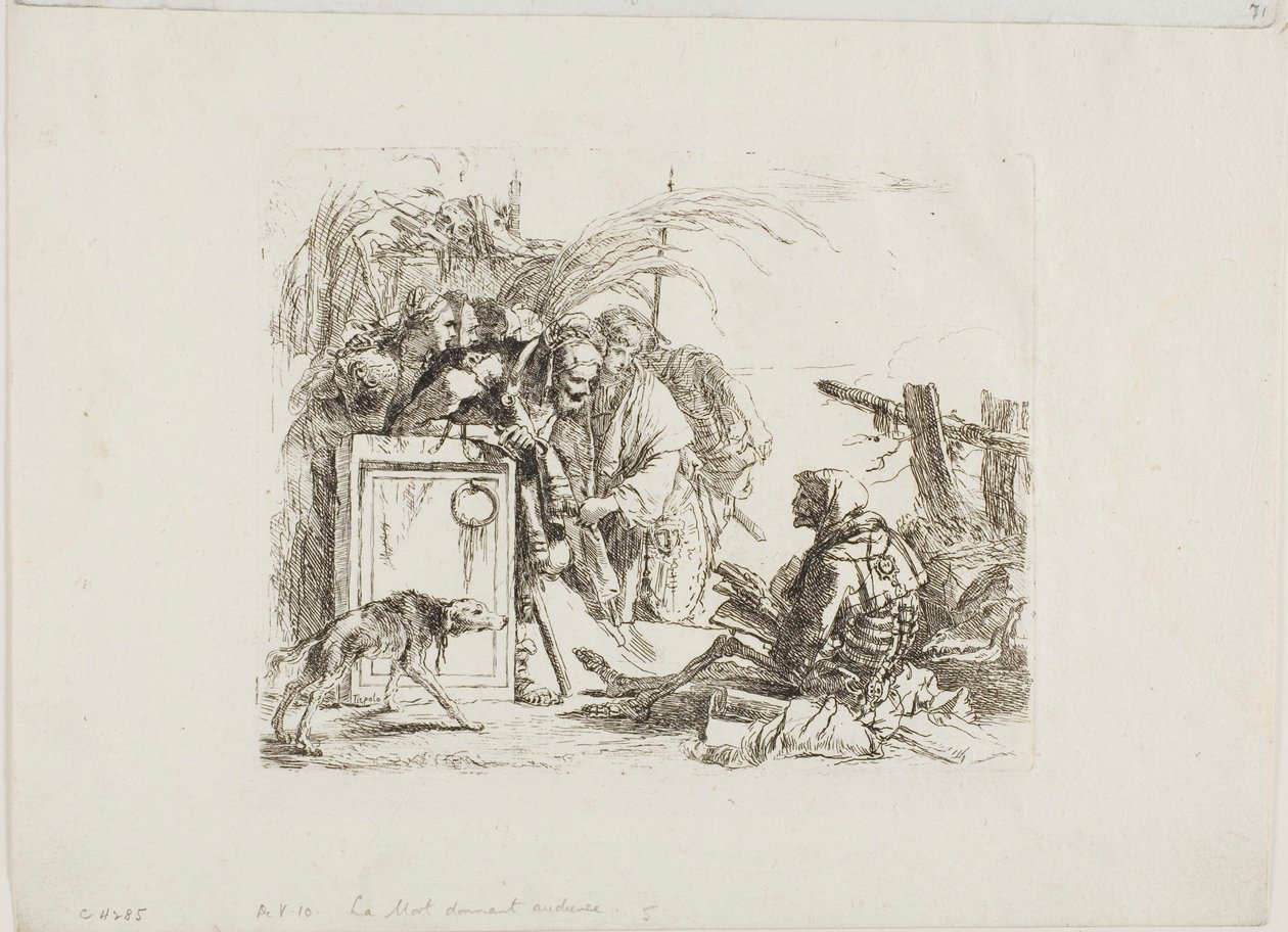 Death Giving Audience, från Capricci av Giambattista Tiepolo