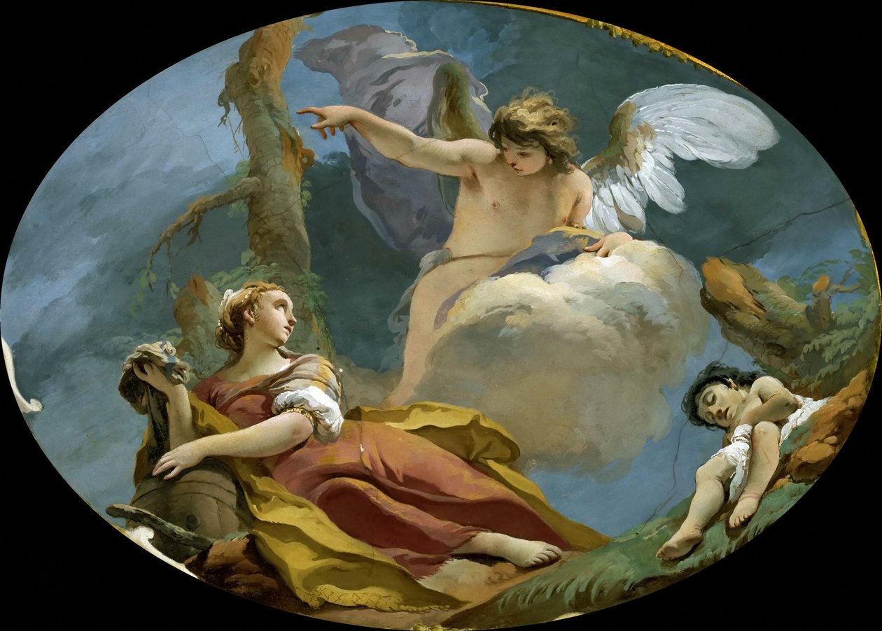 Hagar och Ismael i öknen, ca 1728. av Giambattista Tiepolo