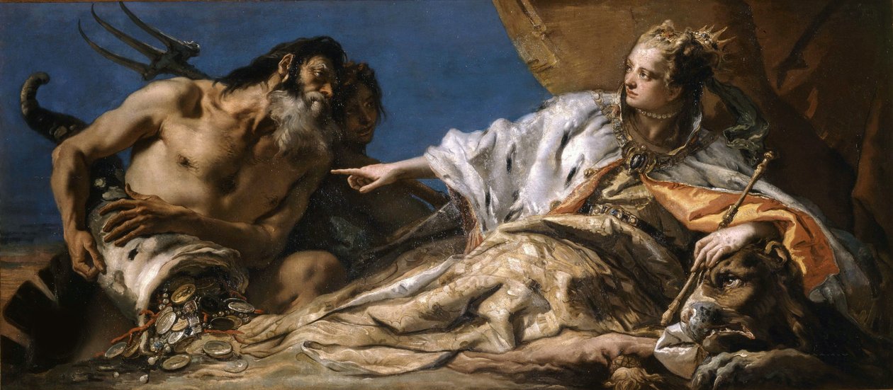 Neptunus erbjuder gåvor till Venedig, ca. 1750. av Giambattista Tiepolo