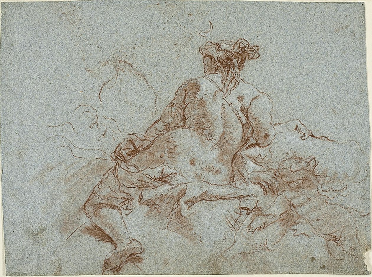 Studera för detaljer: Gudinnan Diana av Giambattista Tiepolo