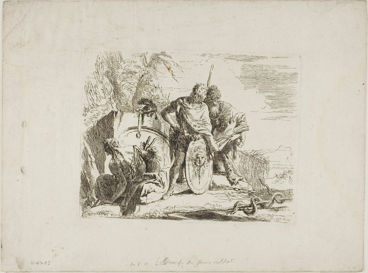 Astrologen och den unge soldaten, från Capricci av Giambattista Tiepolo