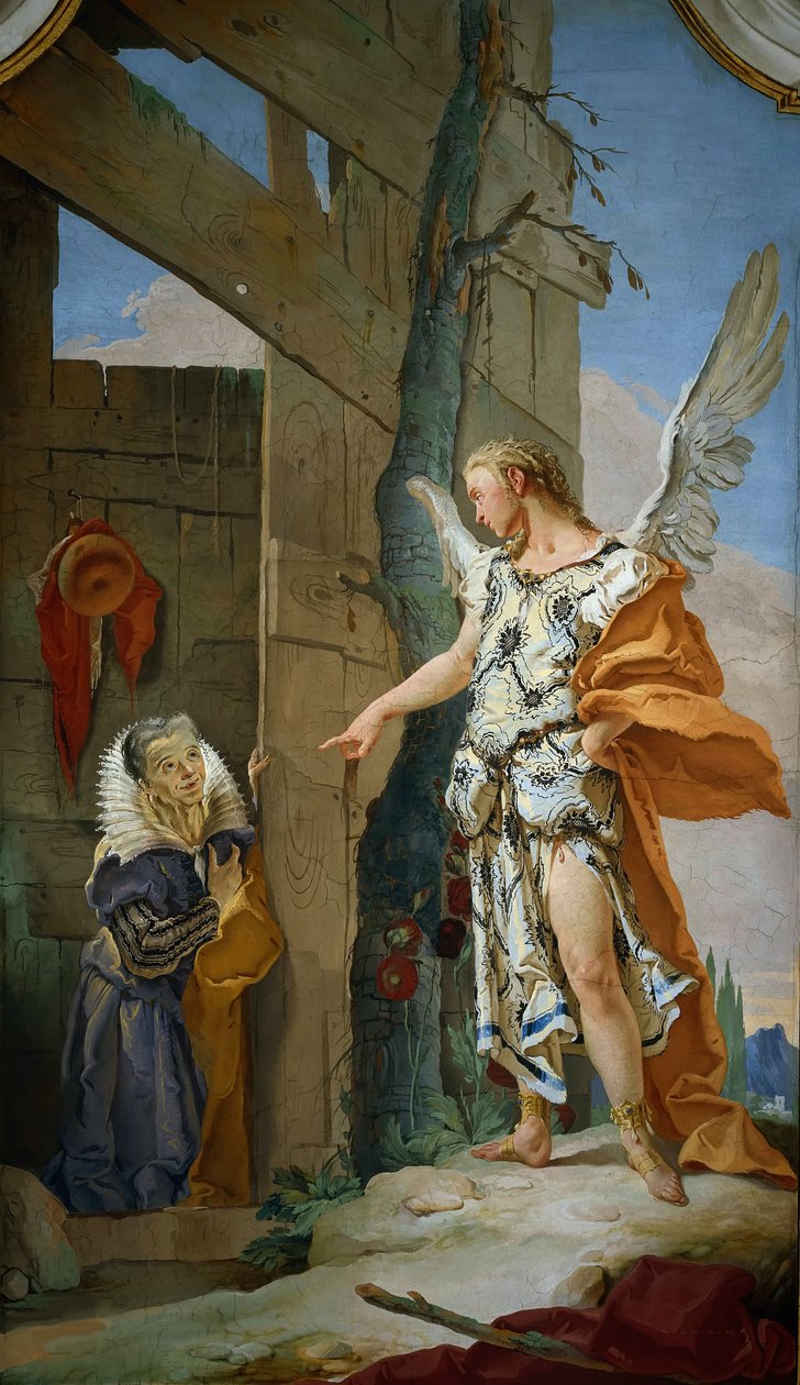 Ängelns uppträdande inför Sara, ca 1728. av Giambattista Tiepolo
