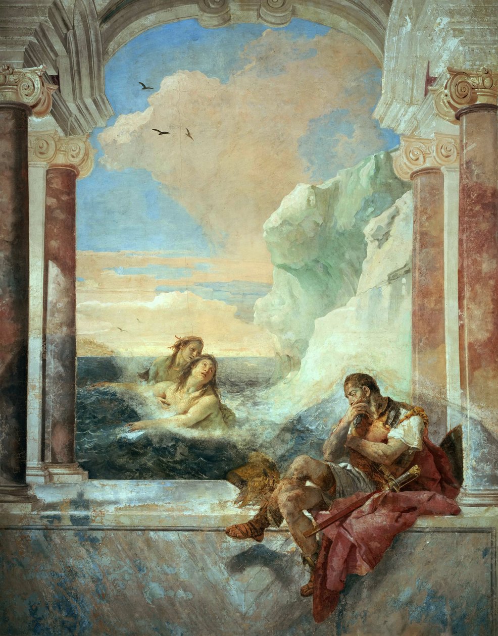 Thetis tröstar Achilles, 1757. av Giambattista Tiepolo