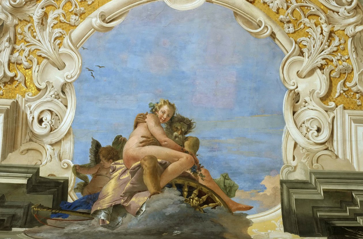 Time abducts Beauty Pluto Abducting Persephone, ca 1746. av Giambattista Tiepolo