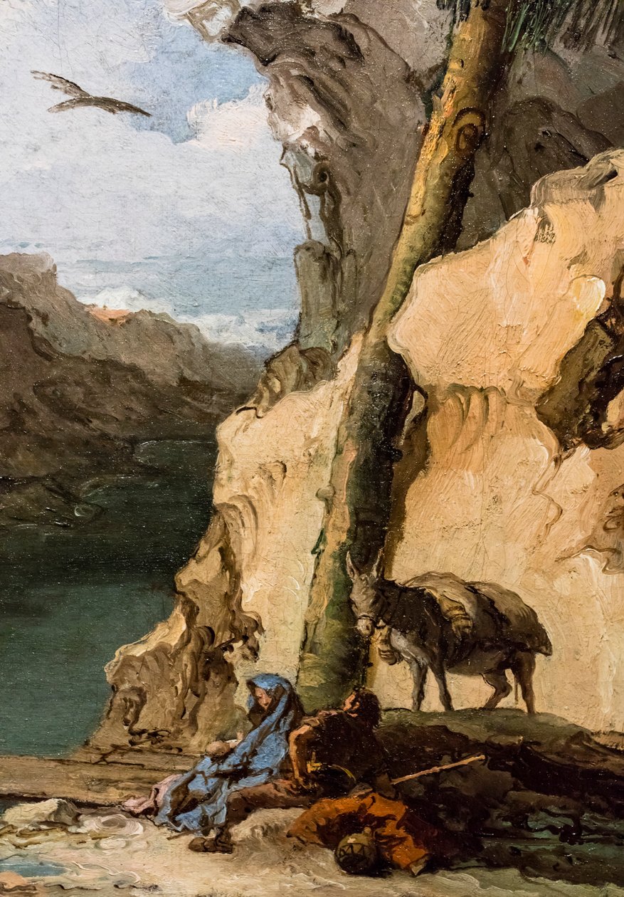 Vilar under flykten till Egypten, ca 1762/70 (olja på duk) av Giambattista & Tiepolo Giandomenico (1727-1804) Tiepolo