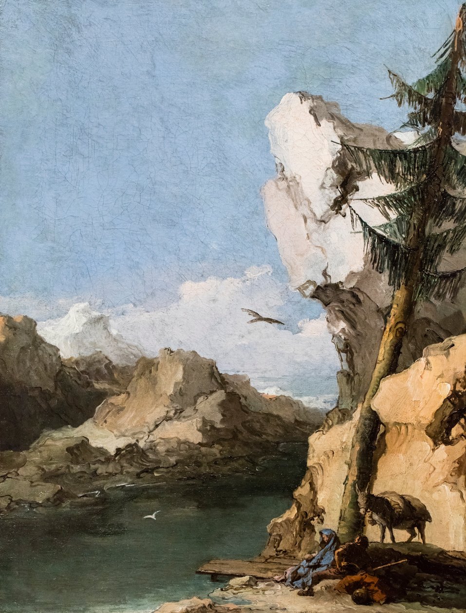 Vilar under flykten till Egypten, ca 1762/70 (olja på duk) av Giambattista & Tiepolo Giandomenico (1727-1804) Tiepolo