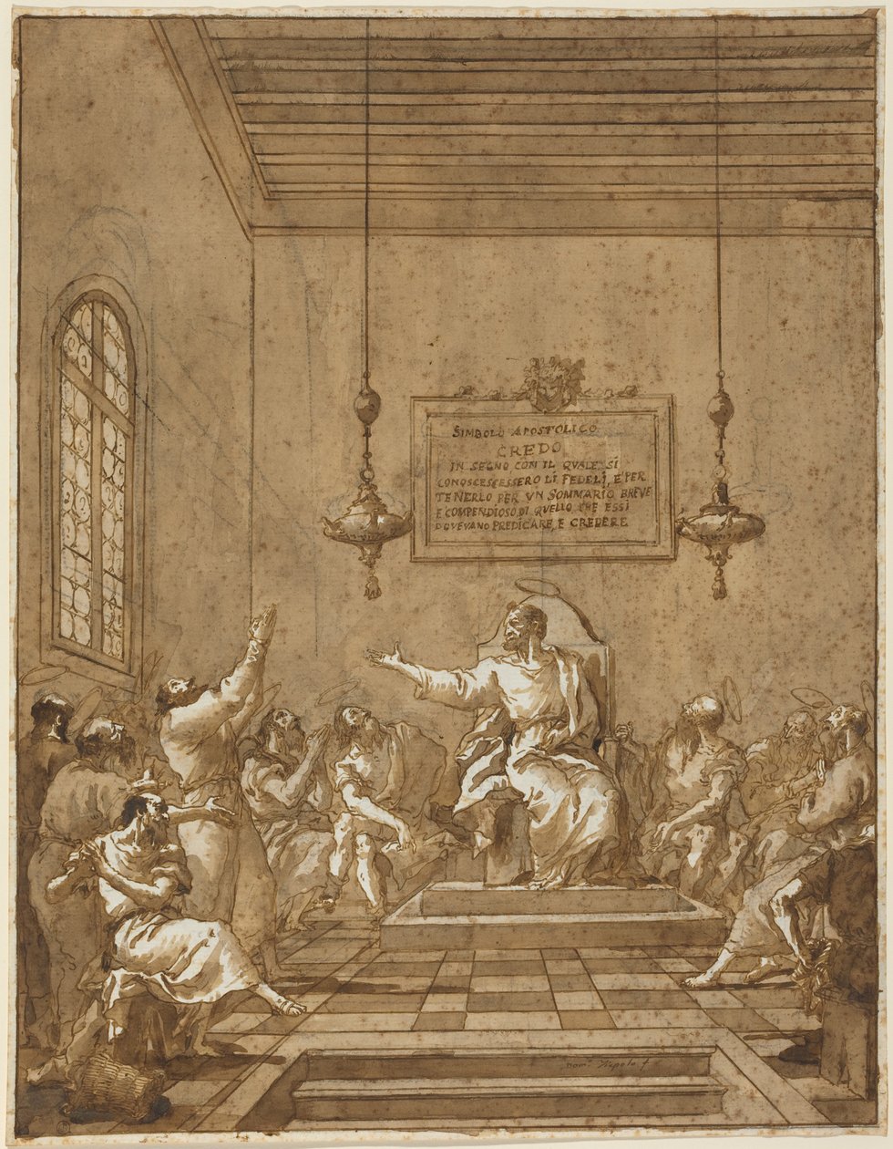 Den apostoliska trosbekännelsen av Giambattista & Tiepolo Giandomenico (1727-1804) Tiepolo