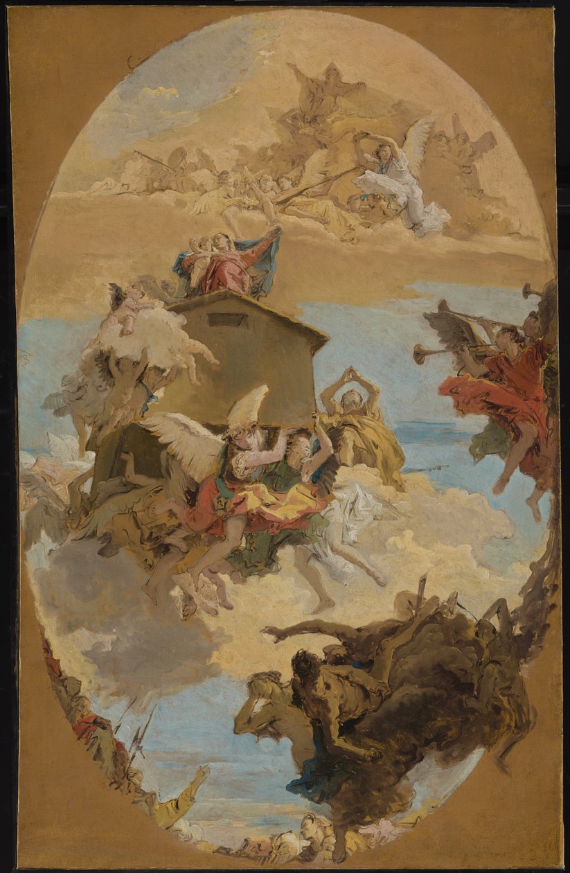 Miraklet i det heliga huset i Loreto av Giambattista & Tiepolo Giandomenico (1727-1804) Tiepolo