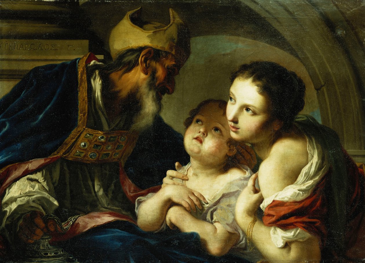 Sankt Nikolaus av Bari med två barn, av Giambettino Cignaroli